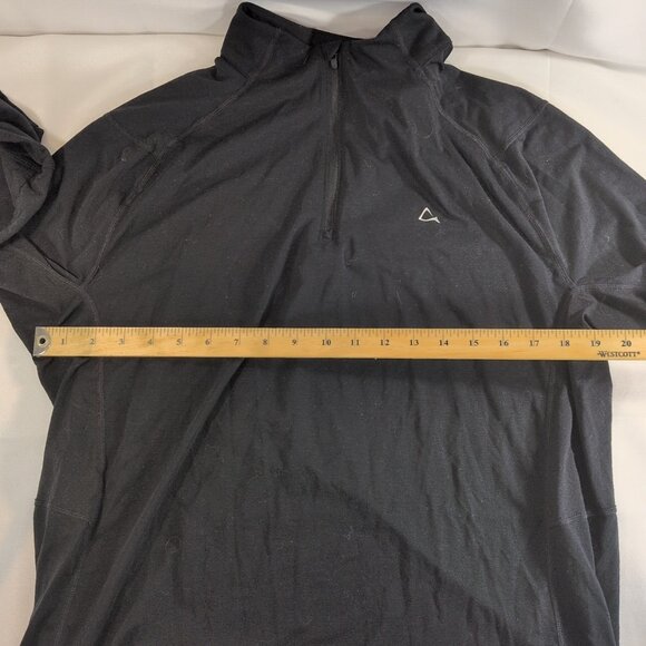 Paradox Long Sleeve 1/4 Zip Shirt Merino Wool Blend Collared Black Women's XL - Picture 5 of 10